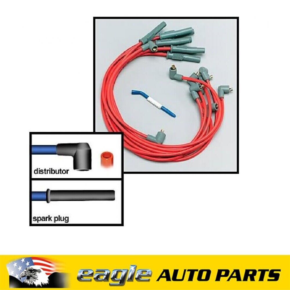 MSD 8.5mm Spark Plug Leads Spiral Core, Red, Cleveland  Ford V8   # MSD31389