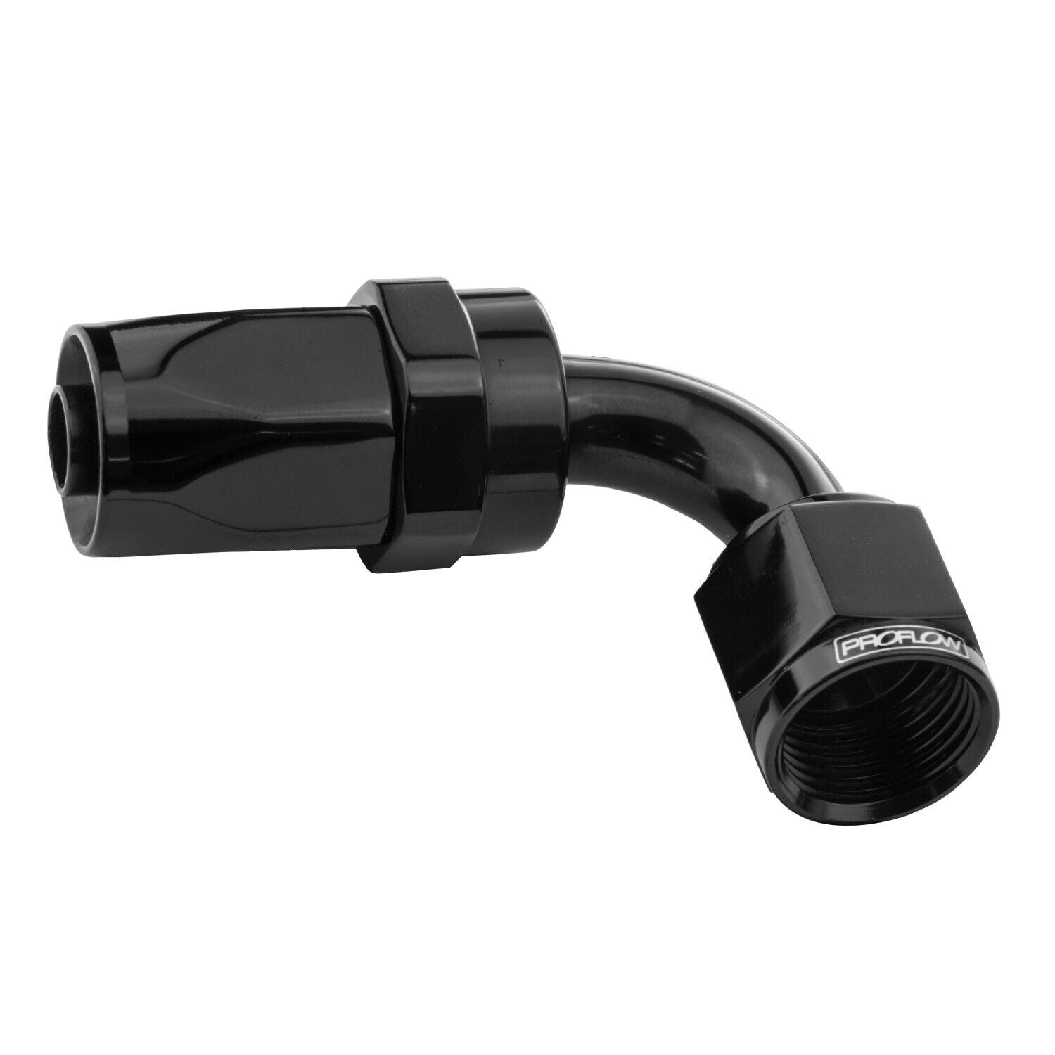 Proflow 90 Degree Hose End -16AN Hose to Female Black PFE103-16BK
