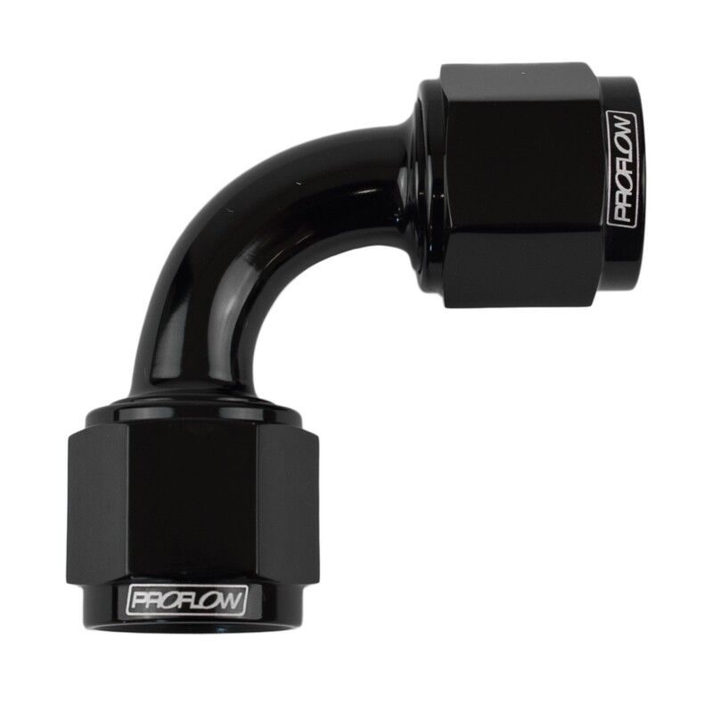Proflow 90 Degree Female Flare Union Swivel Hose End -12AN PFE133-12BK