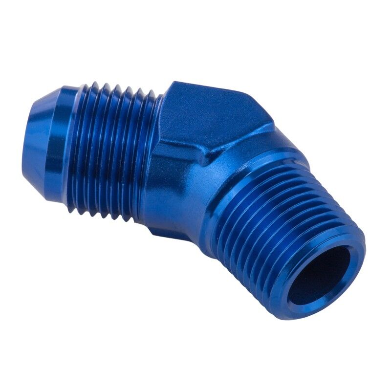 Proflow Male Adaptor -06AN 45 Degree To 3/8in. NPT PFE823-06-06
