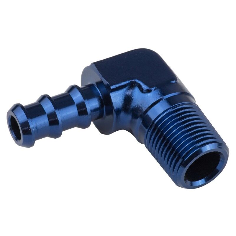 Proflow 90 Degree 5/16in. Barb Male Fitting To 3/8in. NPT, Blue PFE842-05-06