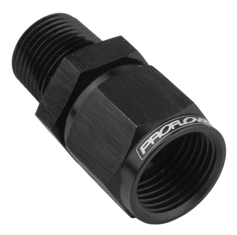 Proflow Female Adaptor -08AN Straight Swivel To 3/8in. NPT PFE916-08-06BK
