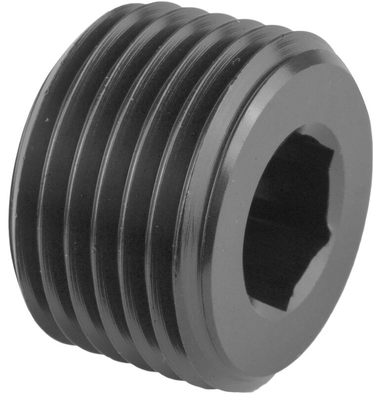 Proflow Fitting Aluminium Socket Plug 3/8in. NPT, Black PFE932-06BK