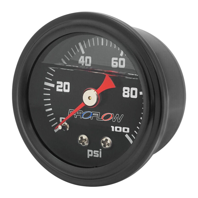 Proflow Fuel Pressure Gauge 0-100PSI, Stainless Steel Liquid Filled 40mm
