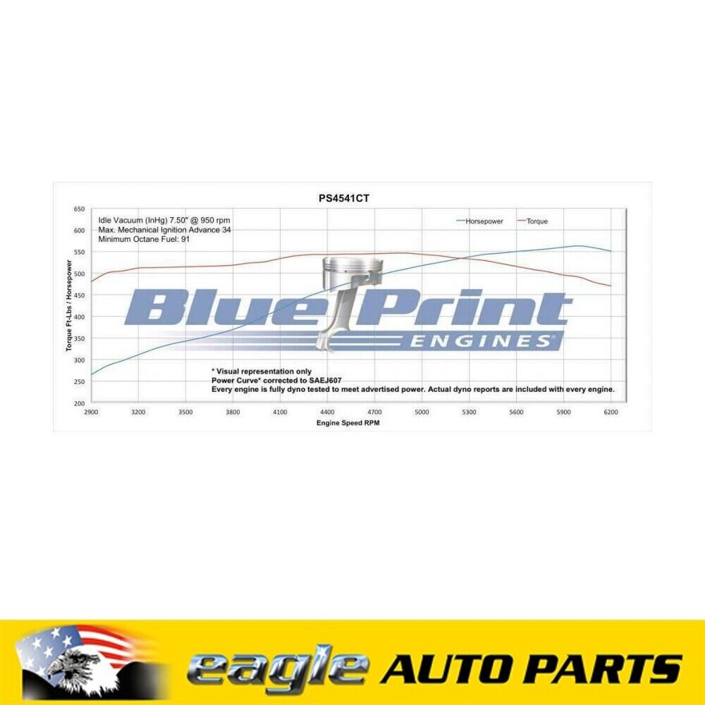BluePrint Engines Chev 454 Small Block Pro Series Stroker 563hp # PS4541CT