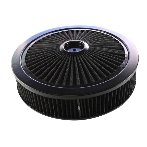 Supa Flow Air Cleaner 14" x 3" Recessed Base Black / Black # R43662-B