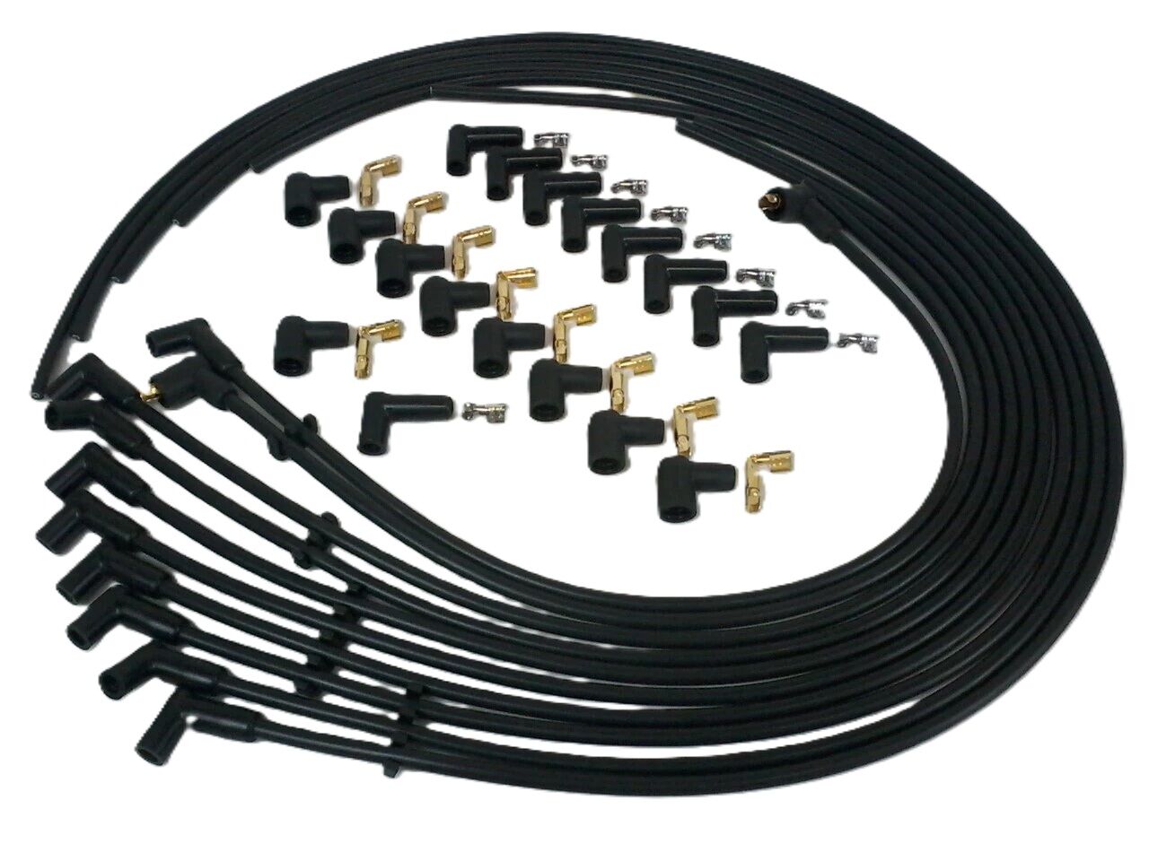 Chev 350 V8 Universal Spark Plug Leads 900 / 900 Black # R5041K