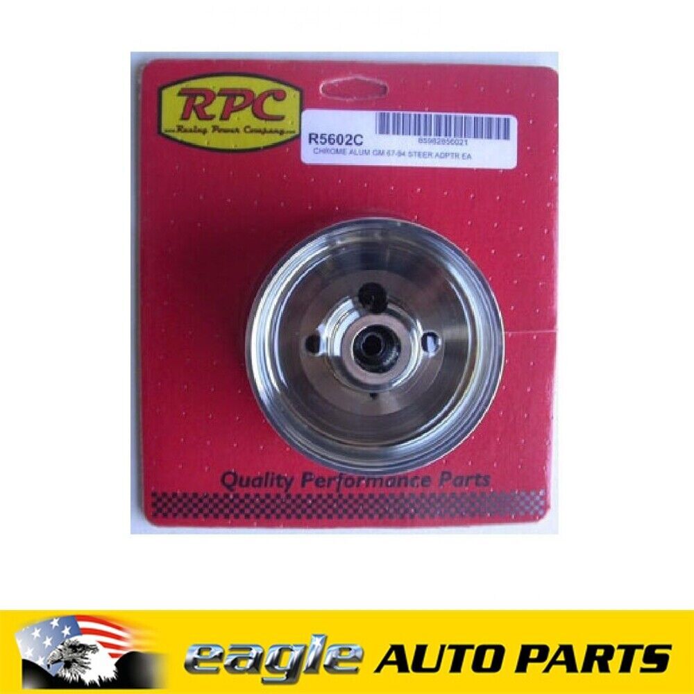 RPC Chrome Aluminum Steering Adaptor GM 1967-94 & 9Hole Steering Wheels # R5602C