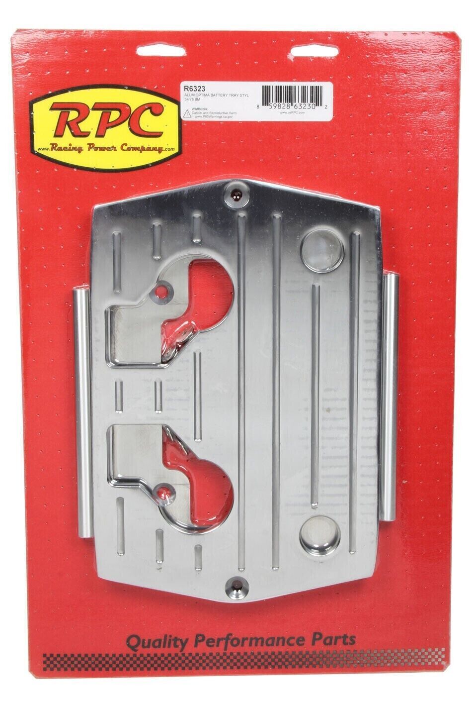RPC Polished Alloy Optima Battery Tray Ball Milled Style # R6323