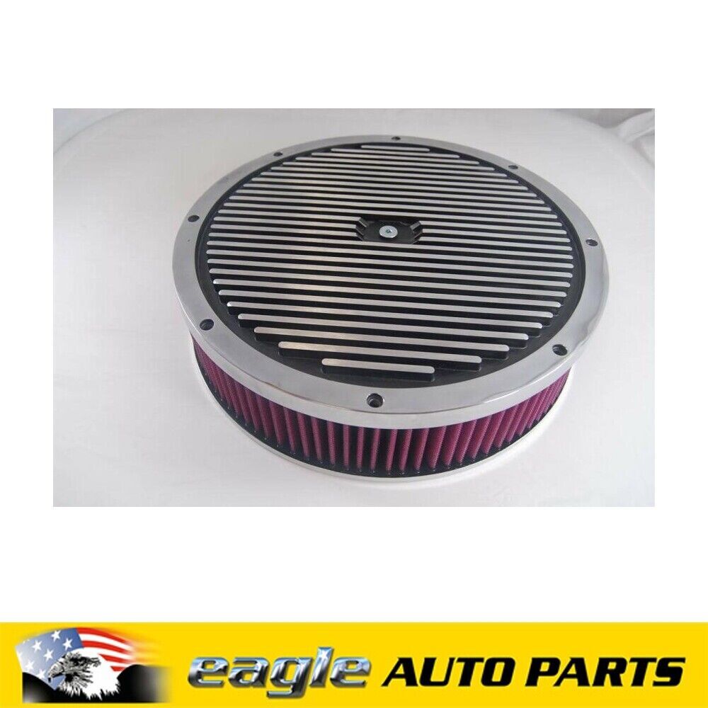 Aluminum Round Air Cleaner Finned With Recessed Base - 14" X 3" # R6711