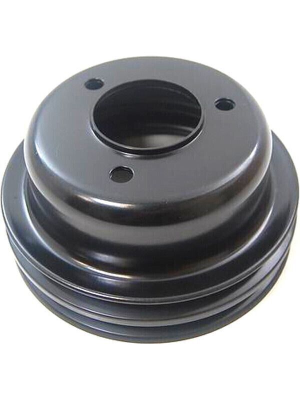 FORD 289 302 WINDSOR BLACK DOUBLE GROOVE PULLEY LOWER # R8974B