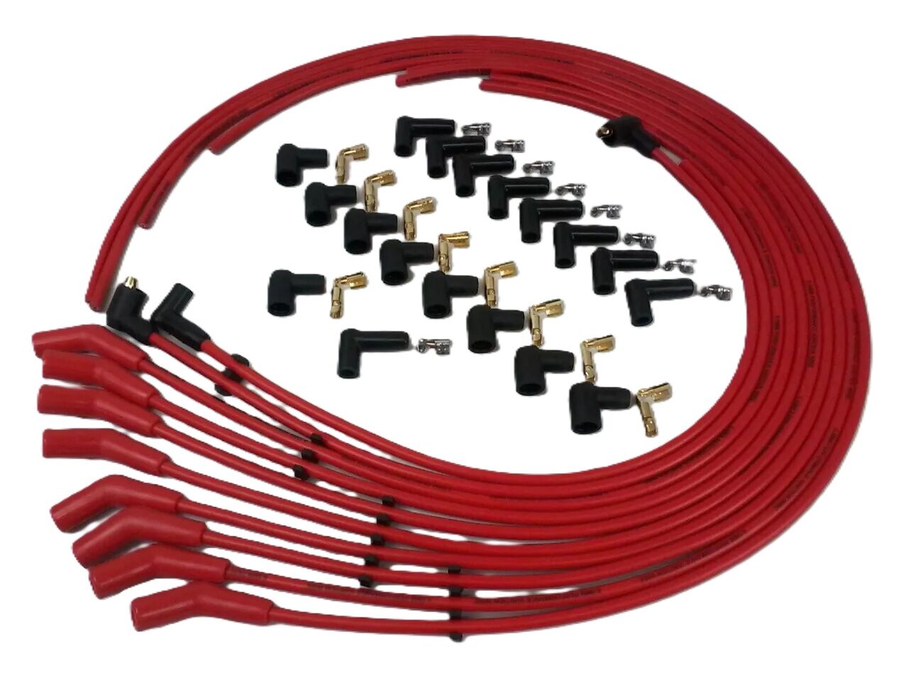 Chev 454 BBC Ford V8 Universal Spark Plug Leads 1350 / 900 Red # R9002R