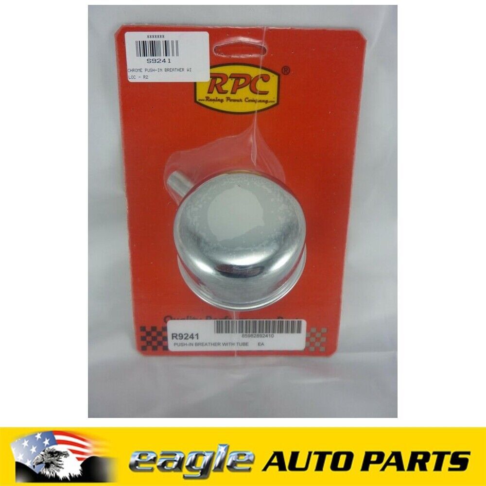 Universal Chrome Push In Breather Cap With Tube - 2.3/4" Diameter # R9241