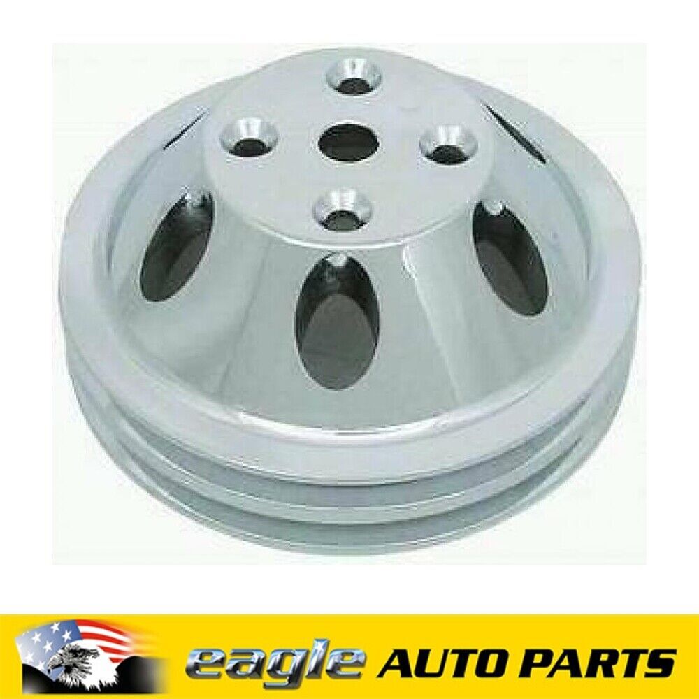 CHEV POLISHED ALUM BILLET TOP LWP DOUBLE PULLEY SBC 327 350 383 400 # R9483POL