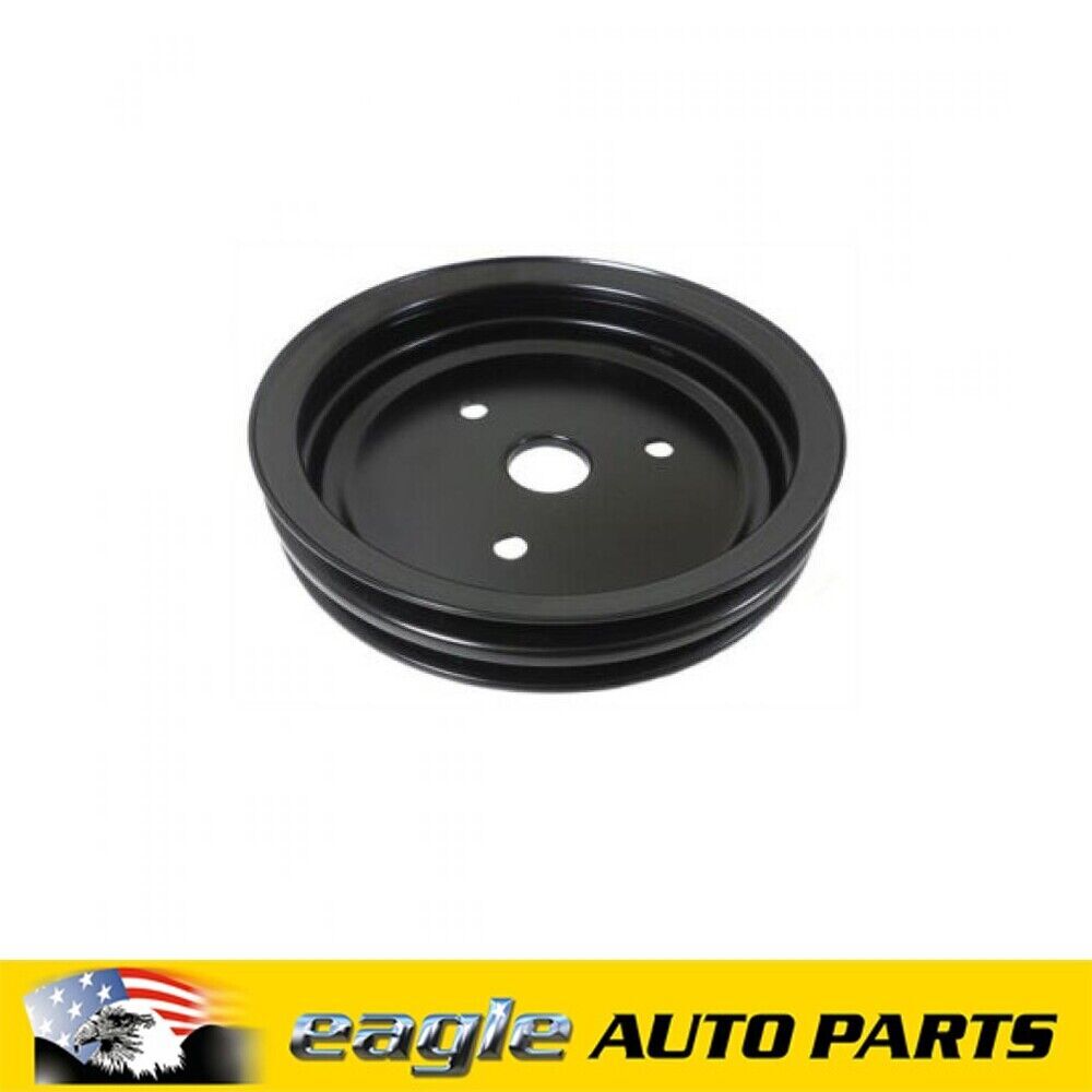 Chev 283 307 327 350 383 Black Double Groove Crankshaft Pulley # R9603 ...