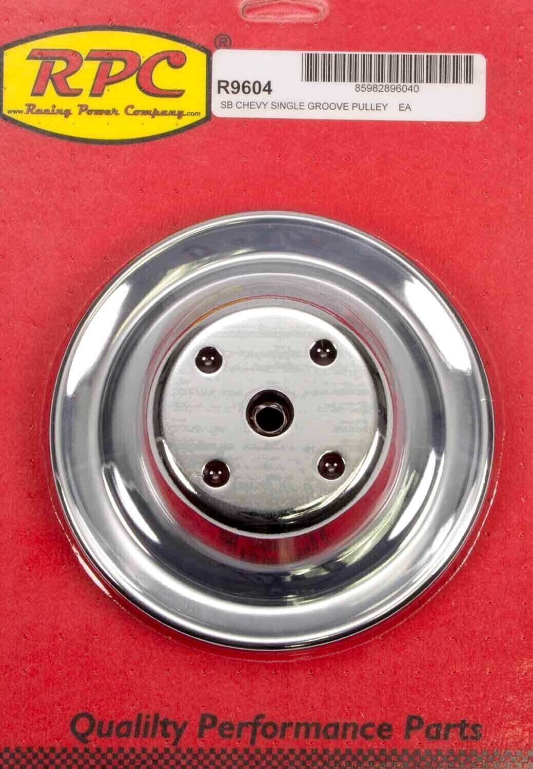 RPC CHEV 350 CHROME TOP SINGLE WATER PUMP PULLEY LWP # R9604