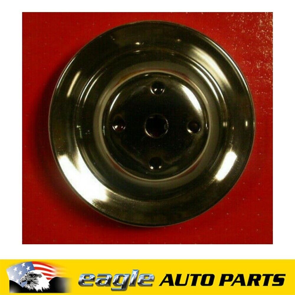 CHEV 283 307 327 350 CHROME DOUBLE TOP PULLEY LWP  # R9605