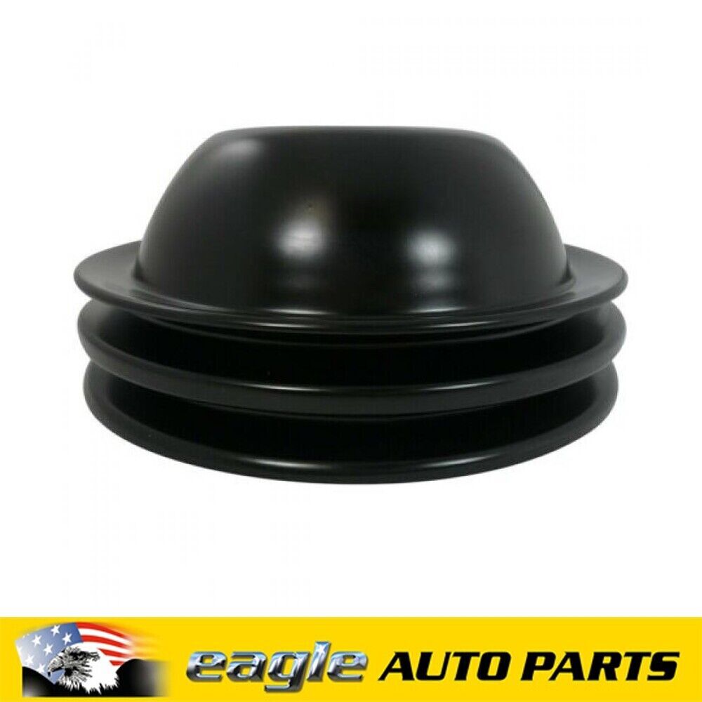 CHEV 396 454 BBC V8 BLACK DOUBLE GROOVE WATER PUMP PULLEY  # R9815BK