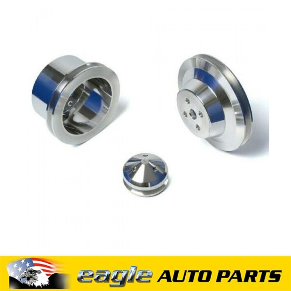 Ford 289 302W CVF Racing Billet Pulley Kit Suit R/H W/Pump 3 Bolt  # SBFE1KIT-HF