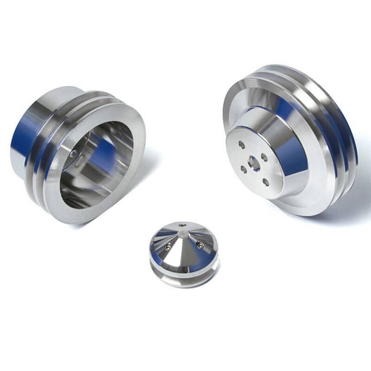 Ford 289 - 351W CVF 3 Bolt Crank 2 Row Pulley Kit # SBFE2KIT-HF