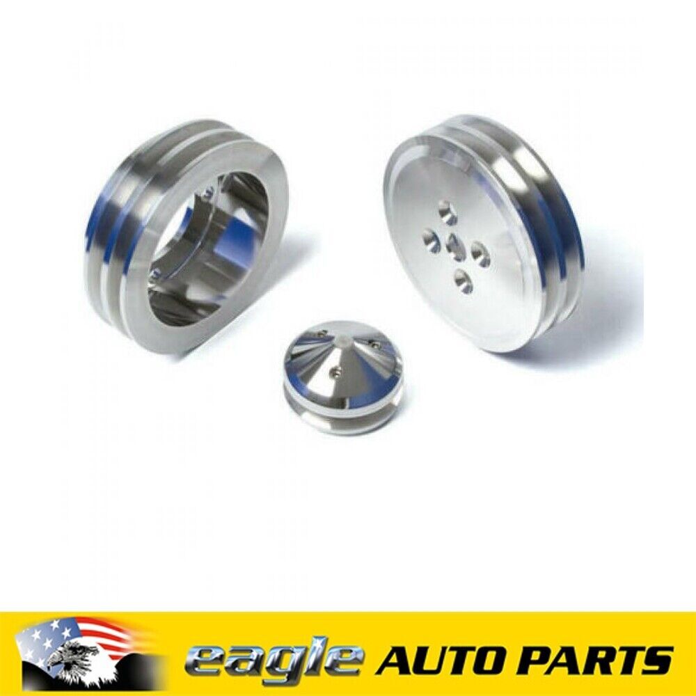 Ford 302W - 351W Twin Row Pulley Kit Suit 4 Bolt Crank, Short Pump # SBFS2KIT-FR