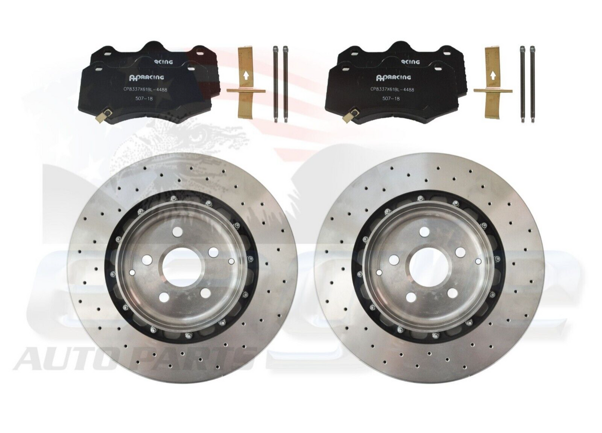 HSV VF GTS GTSR W1 AP Racing Rear Disc Brake Rotors & Brake Pad Kit ...